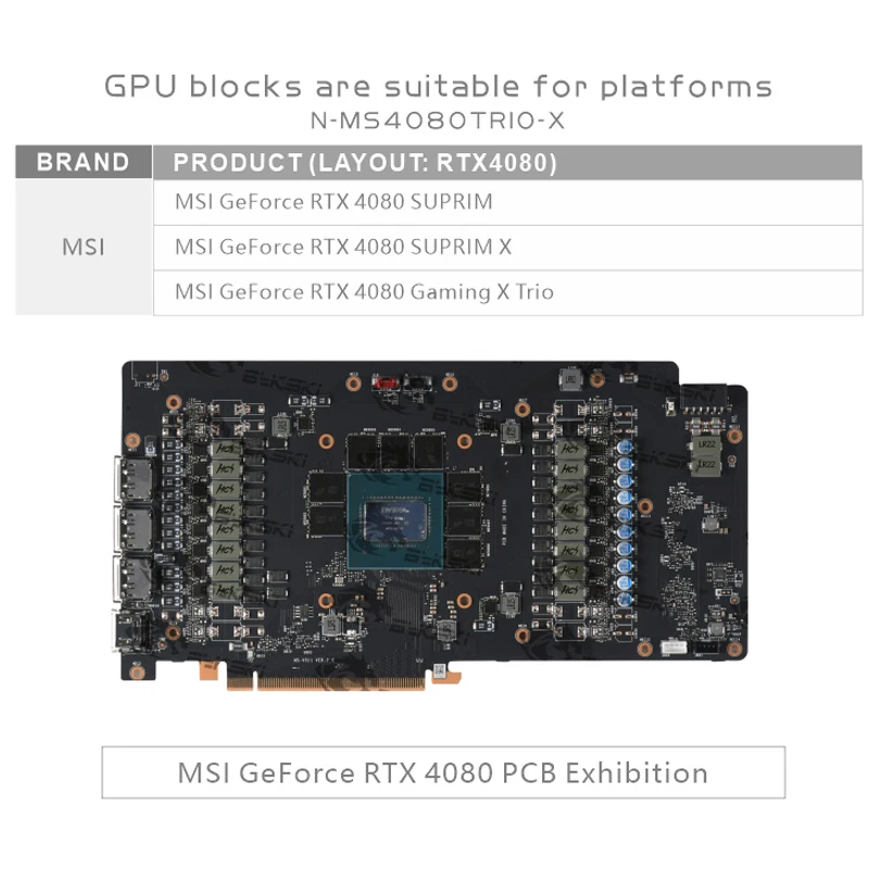 Bloc GPU Bykski pour carte gra - Rtx 4080 Water Cooling Block avis et prix