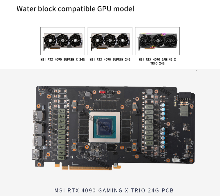 Barrow GPU bloc d'eau, pour MS - Rtx 4090 Water Block Full Cover avis et prix